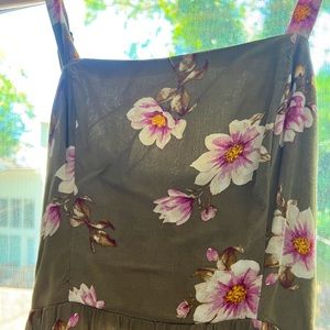 Khaki floral sundress